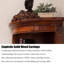 Vitrine de coin fonctionnelle en bois massif sculpté