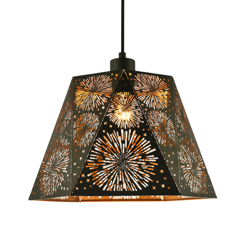 25cm H Metal Square Pendant Shade ( No Direct Attachment Method ) in Black