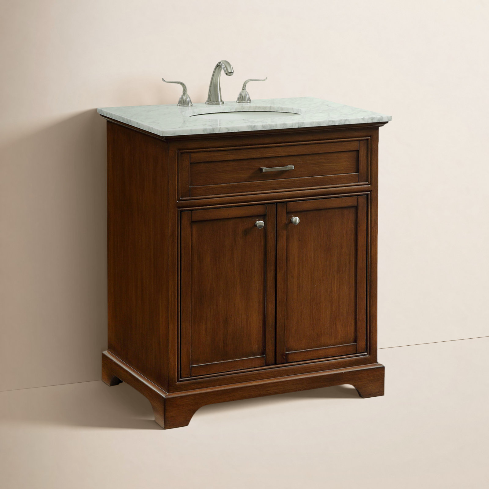 Hermes 30'' Single Bathroom Vanity, Teak