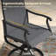 Chaises de salle à manger d'extérieur pivotantes en polyester enduit de PVC Elmar-1064759237