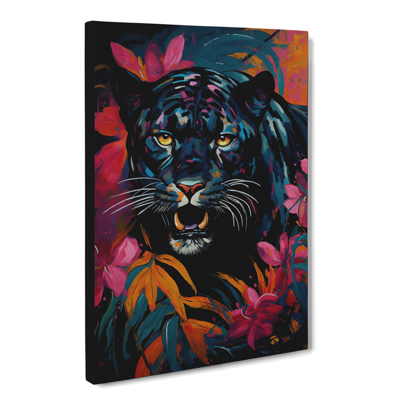 Panther Expressionism No.2 - Wrapped Canvas, 76cm H x 50cm W x 3cm D