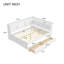 Lit en L Cerise avec station de chargement, tiroirs et structure en bois-95993822