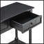 Console Daisy Series avec deux tiroirs et une tablette inférieure, finition noire élégante pour une décoration polyvalente-373973749