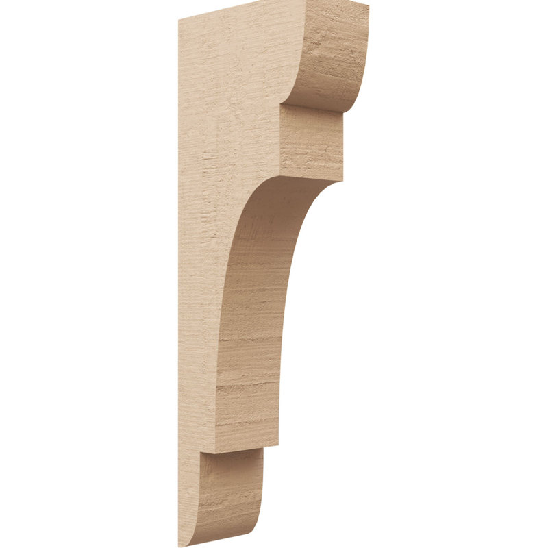 New Brighton cèdre brut grain de bois TimberThane Corbel, apprêté brun clair, H 24 po x l 4 po x P 8 po