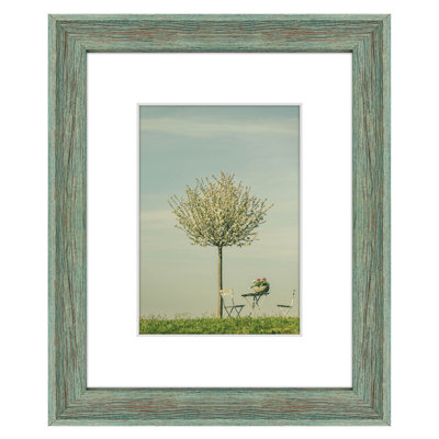 Green Picture Frame With White Mat