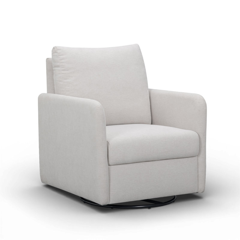 Fauteuil d'allaitement en chenille gris clair Nancy, Gris chenille