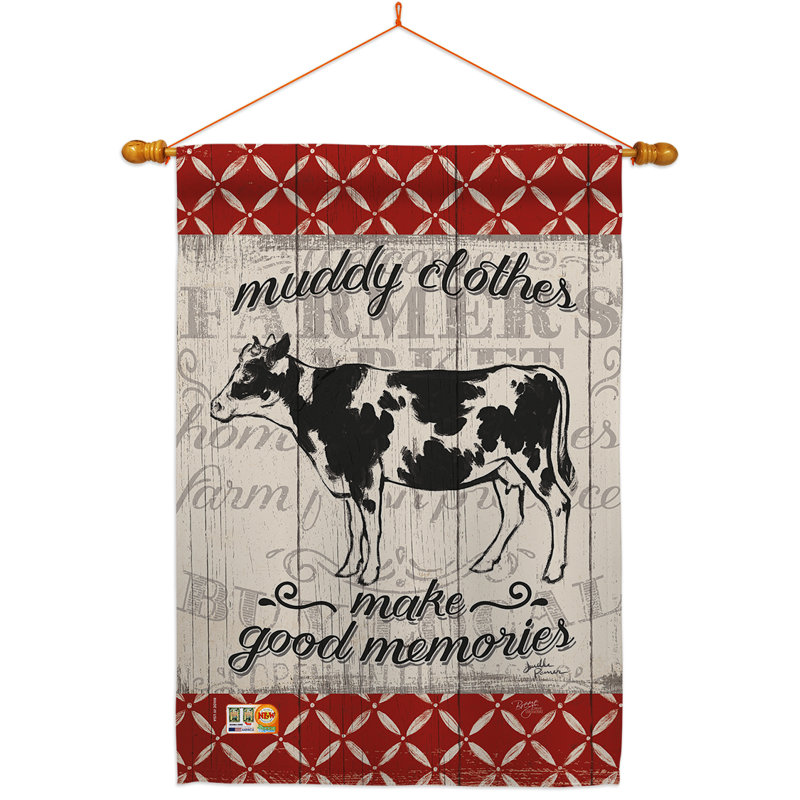 Cuir de vache à 2 faces 40 x 28 po Ensemble de drapeaux