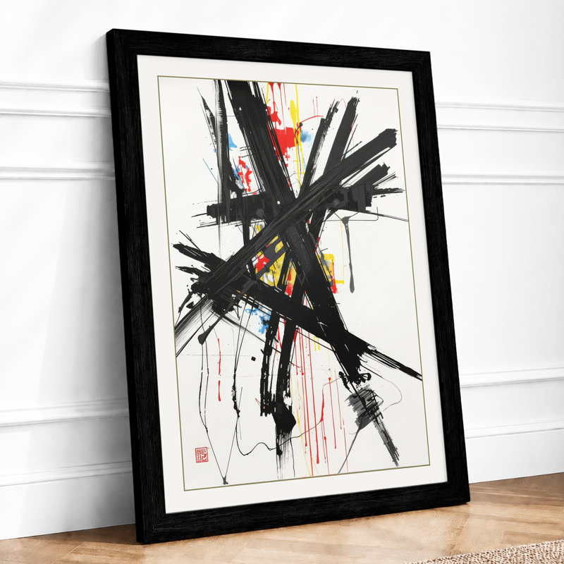 Controlled Chaos Abstract - Print, Black, A4 - 29.7 x 21.0 cm