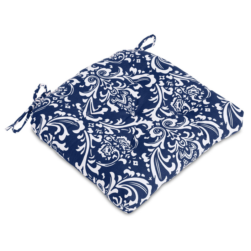 Outdoor 3'' Dining Chair Chair Pad, Navy