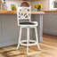 Tabouret pivotant rembourré avec structure en bois massif-891600383-891600377