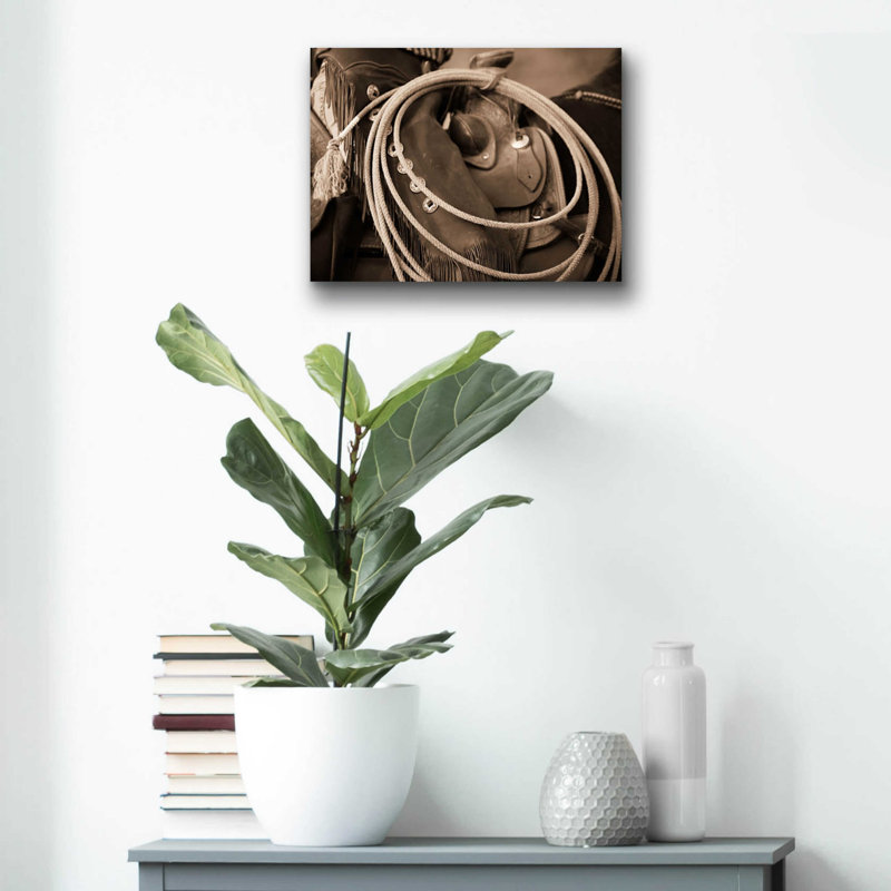 «Cowgirls Lasso» par Lisa Dearing, H 12 po x l 16 po x P 0,13 po