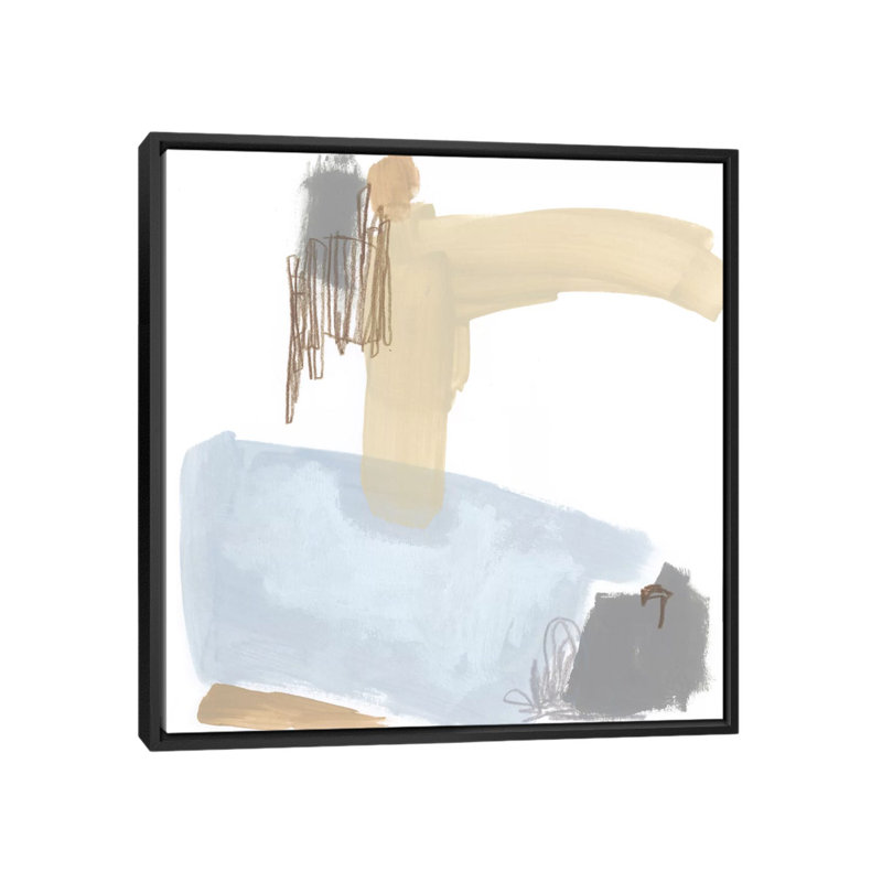 «Overture VII», reproduction sur toile, H 18 po x l 18 po x P 1,5 po, Toile avec cadre noir, Pas de tapis