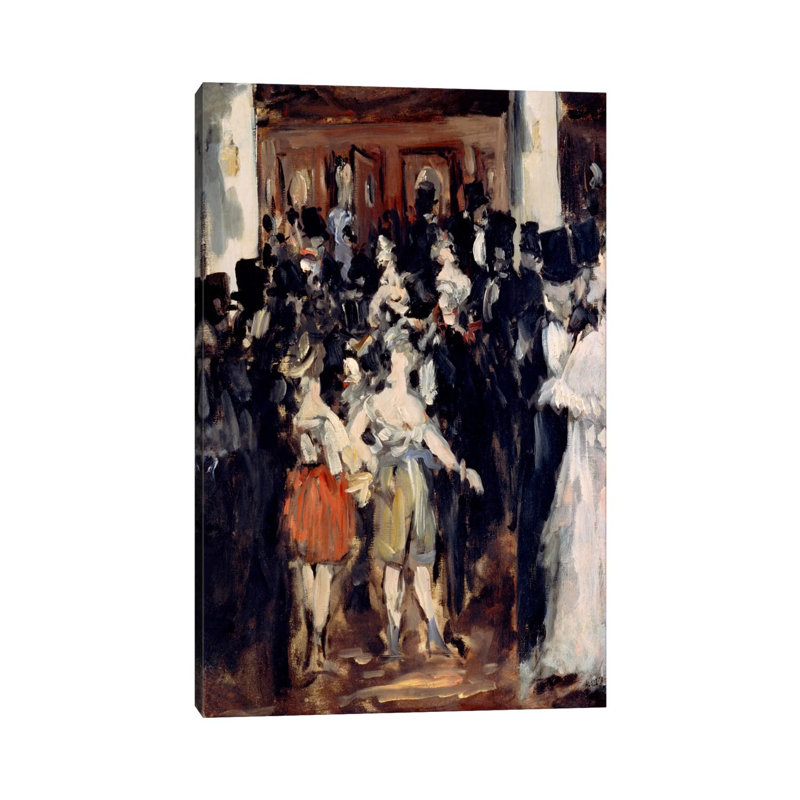 Masked Ball At The Opera by Edouard Manet - Wrapped Canvas Painting, 66.04 cm H x 45.72 cm W x 1.91 cm D