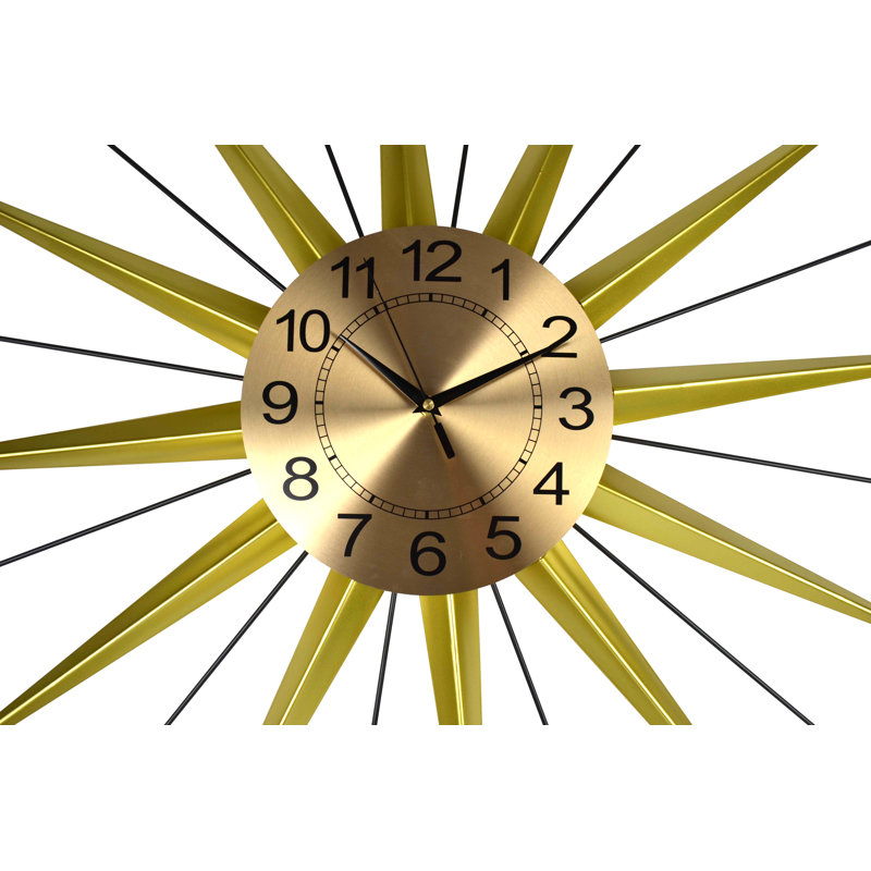Très grande horloge murale Sunburst