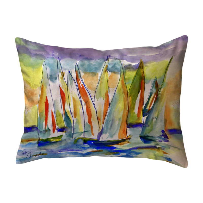 Outdoor Reversible Throw Pillow, 11" x 14"