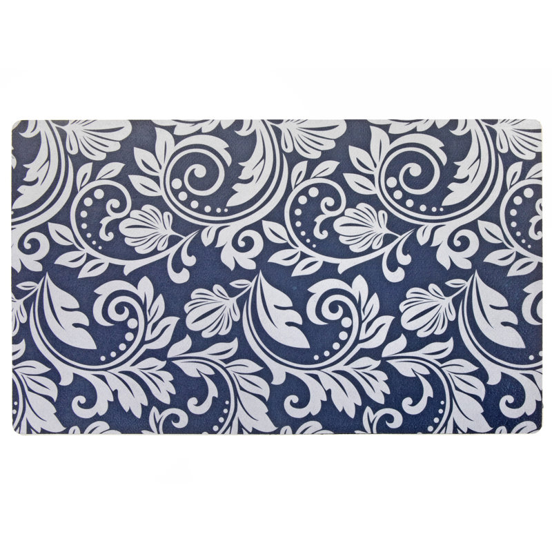 Tapis imprimé en caoutchouc (gris baroque)
