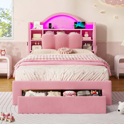 Single Bed with Storage Headboard & Drawers 