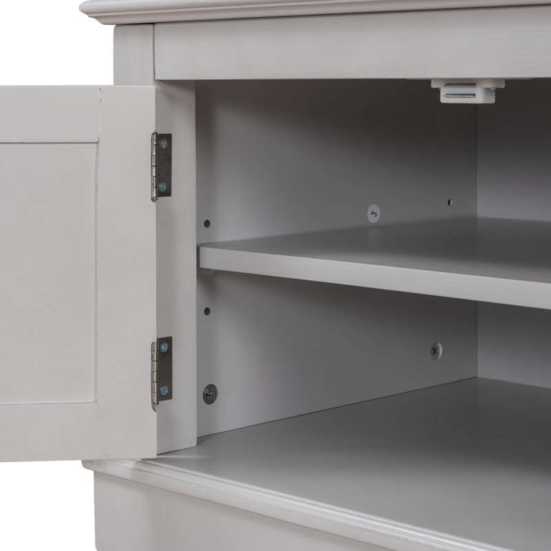 43" Wide Shoe Storage Bench With Cushion Entryway Bench Storage Bench, Grey