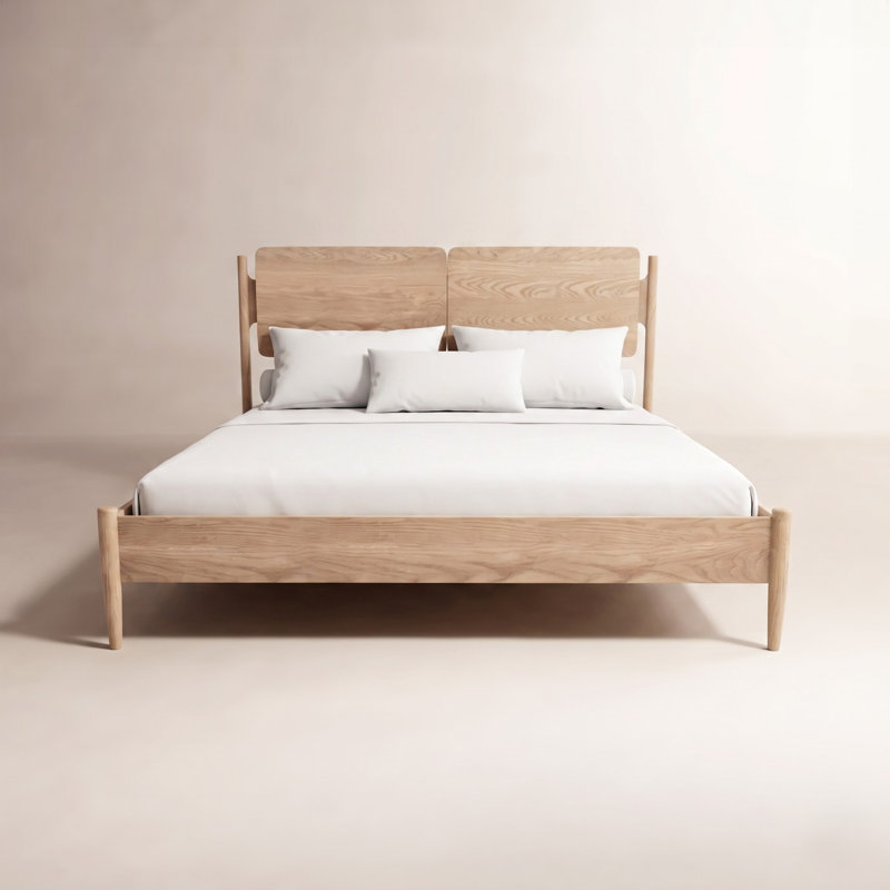 Lukowski Solid Wood Platform Bed, Natural, King