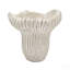 9.3X9x8.7" Sand And Cement Coral Planter With Textured Beige Finish