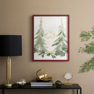 «Christmas Holiday Art», reproduction encadrée Ccclxxii - bois massif