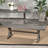 Modern Outdoor Aluminum Dining Bench, Dark Gray