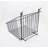 12" x 12" Metal Gridwall Slatwall Basket W/ Hooks - Black