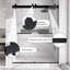 Porte de douche coulissante double sans cadre 48 po x 76 po, finition noir mat