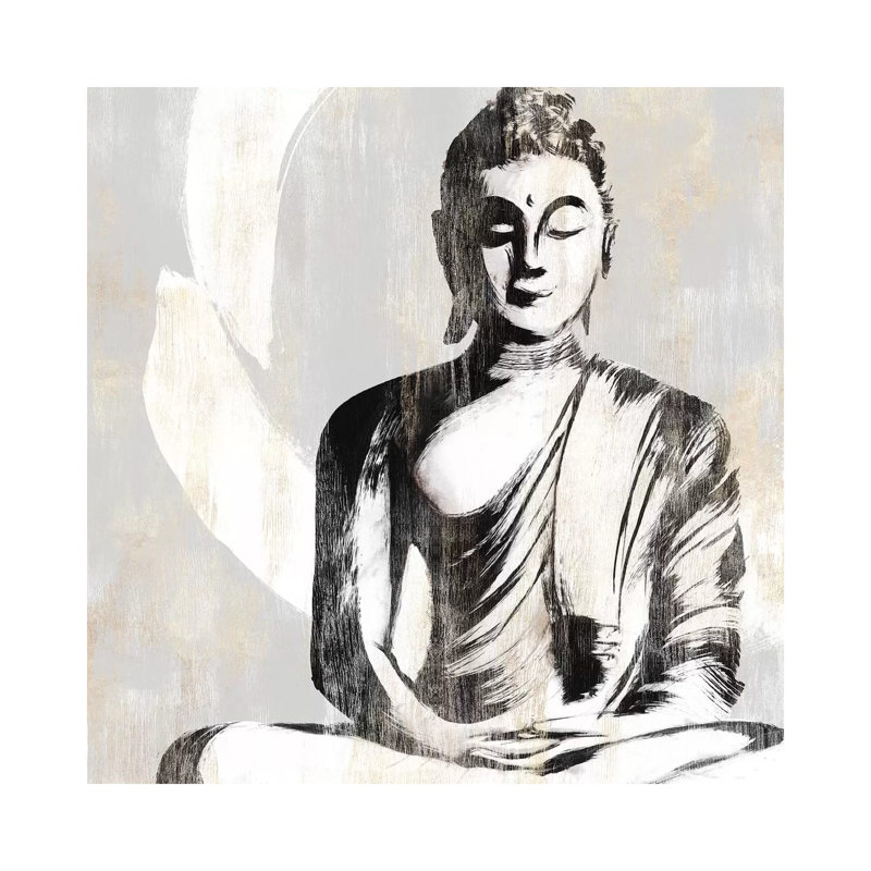 Buddha II 1 Piece Wall Art on Canvas, 30.48 cm H x 30.48 cm W, Wrapped Canvas