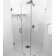 Illume 34 in. x 32 in. x 78 in. 90-degree Fully Frameless Wall Hinged Glass Shower Enclosure