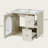 24" Wall-Mounted Bathroom Vanity with Ceramic Sink, 2 Drawers, Soft-Close Door-1893142829