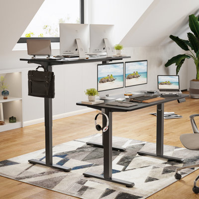 Buchholtz 120cm W Board Height Adjustable Rectangle Standing Desk