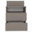 Taahir 2-Drawer Bedside Table with Open Shelf 40 cm Grey