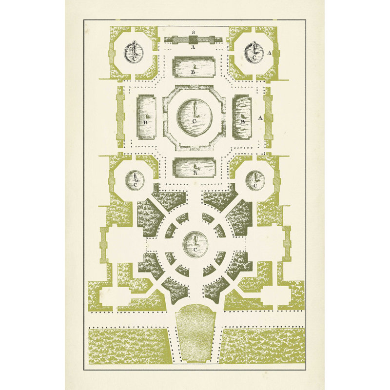 Green Garden Maze III, H 12 po x l 8 po