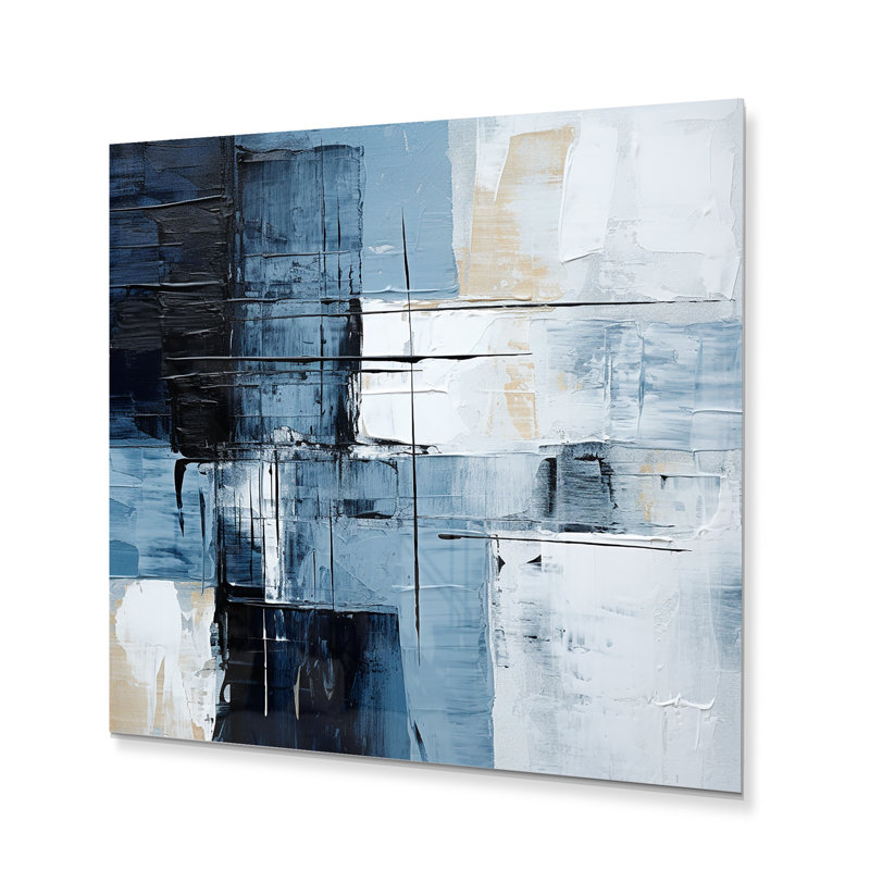 «Blue and Beige Scandinavian Modernity Art» sur, H 16 po x l 16 po x P 1 po