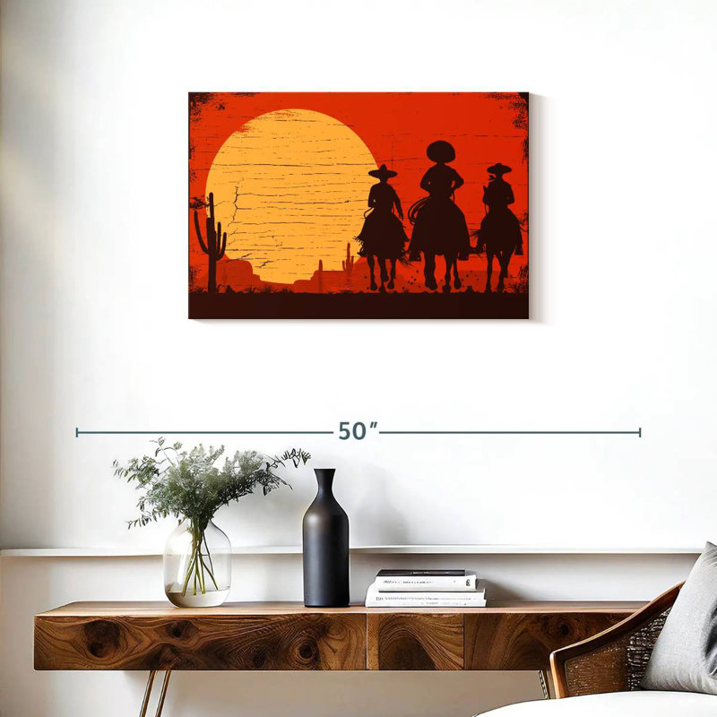 Cowboys mexicains Lelar, H 20 po x l 30 po