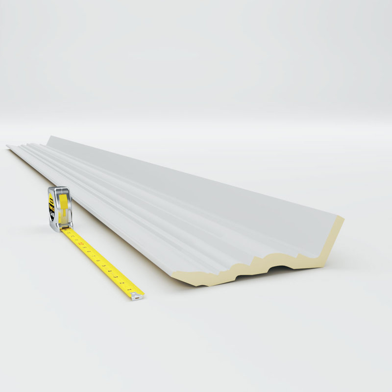 Amelia 94.5'' White Polyurethane Crown Moulding