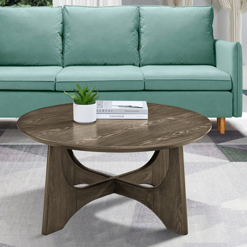Table basse ronde 36 po, noyer