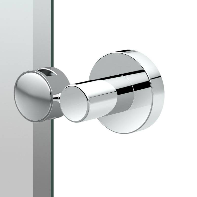 Glam Frameless Oval Wall Mirror | Bathroom Vanity Pivoting Wall Mirror, Chrome