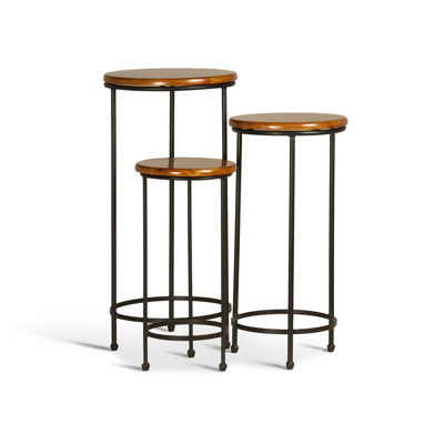 Solid Wood Nesting End Table