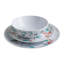 Martha Stewart Sugarfield Dragonfly 12 Piece Melamine Dinnerware Set, White