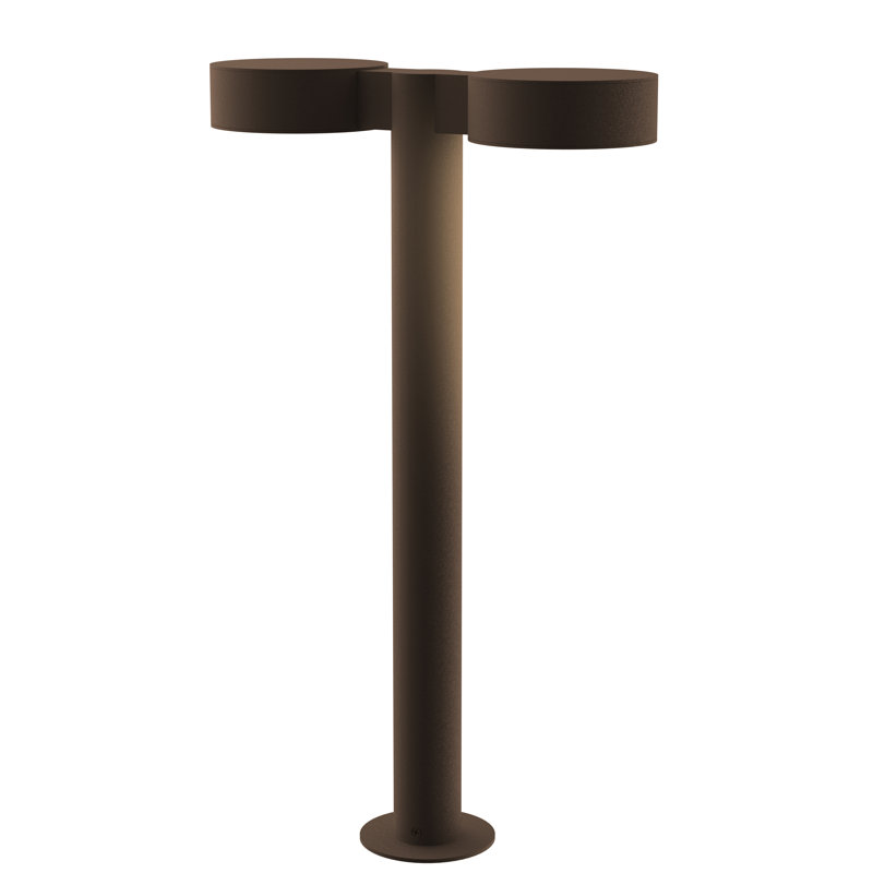 Reals LED Bollard Light, Bronze, 16" H x 5" W x 13.5" D