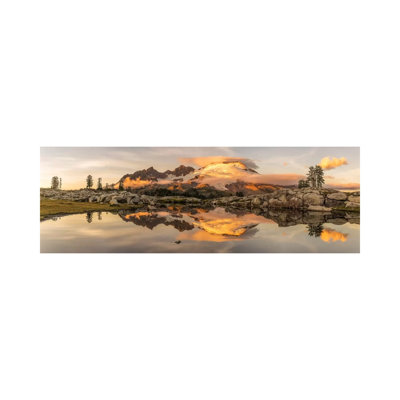 Mt. Baker Sunrise, Washington State 1 Piece Wrapped Canvas Panoramic Wall Art