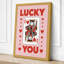 Lucky You Retro - Wrapped Canvas-1437686360-1437686364