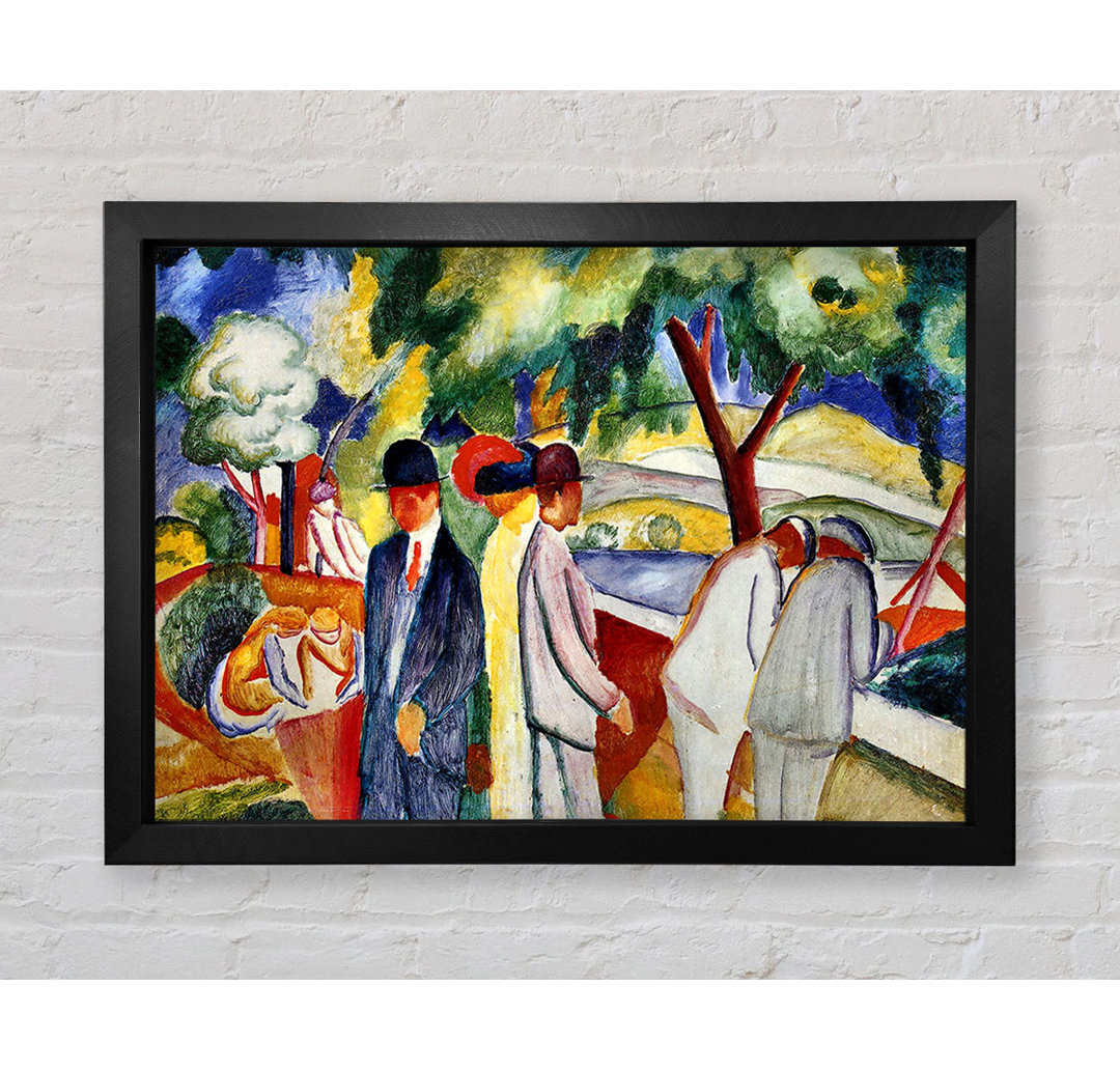 August Macke Large Bright Walk von August Macke - Einzelne Bilderrahmen Kunstdrucke