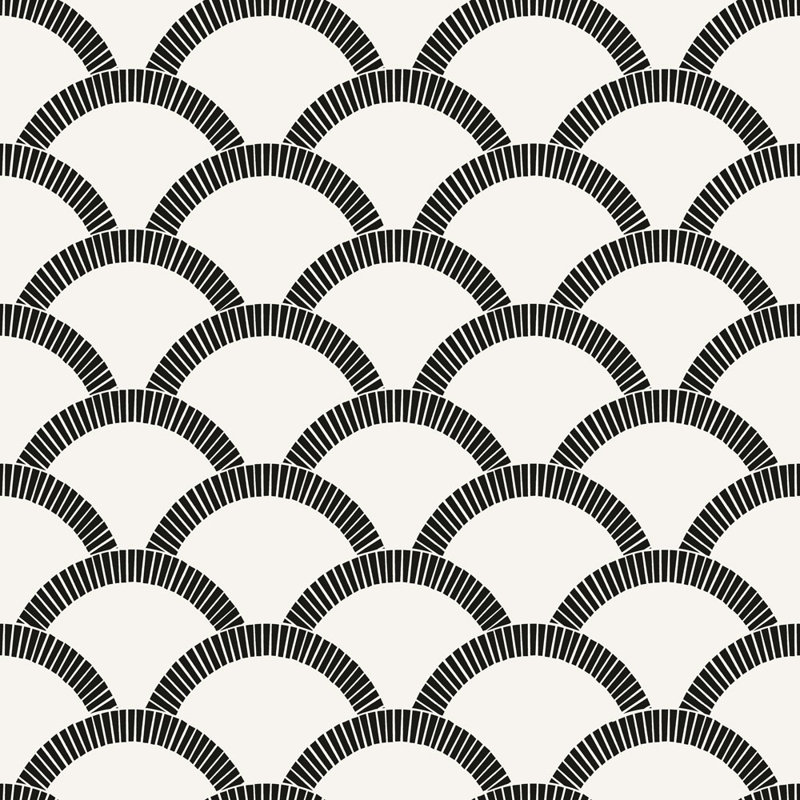Papier peint adhésif mosaïque pétoncles, Noir, 1,75 kg