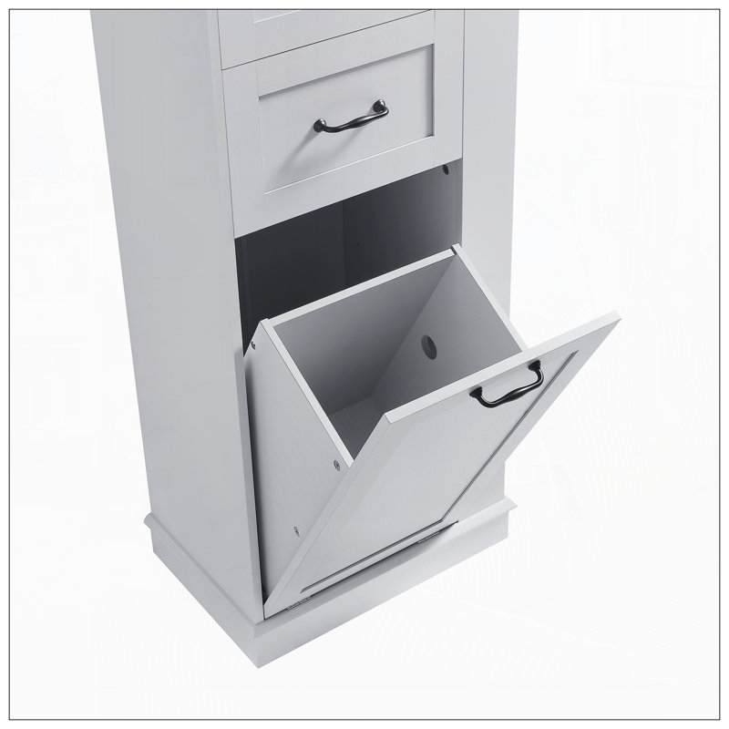 Grande armoire de rangement moderne pour salle de bain, Gris