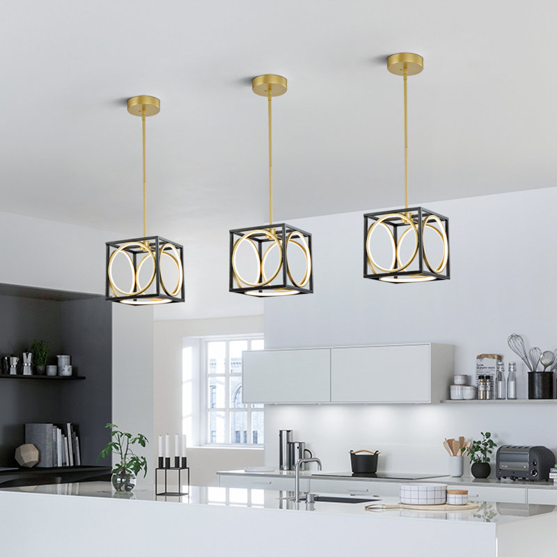 Lustre carré à 5 lumières DEL Richas