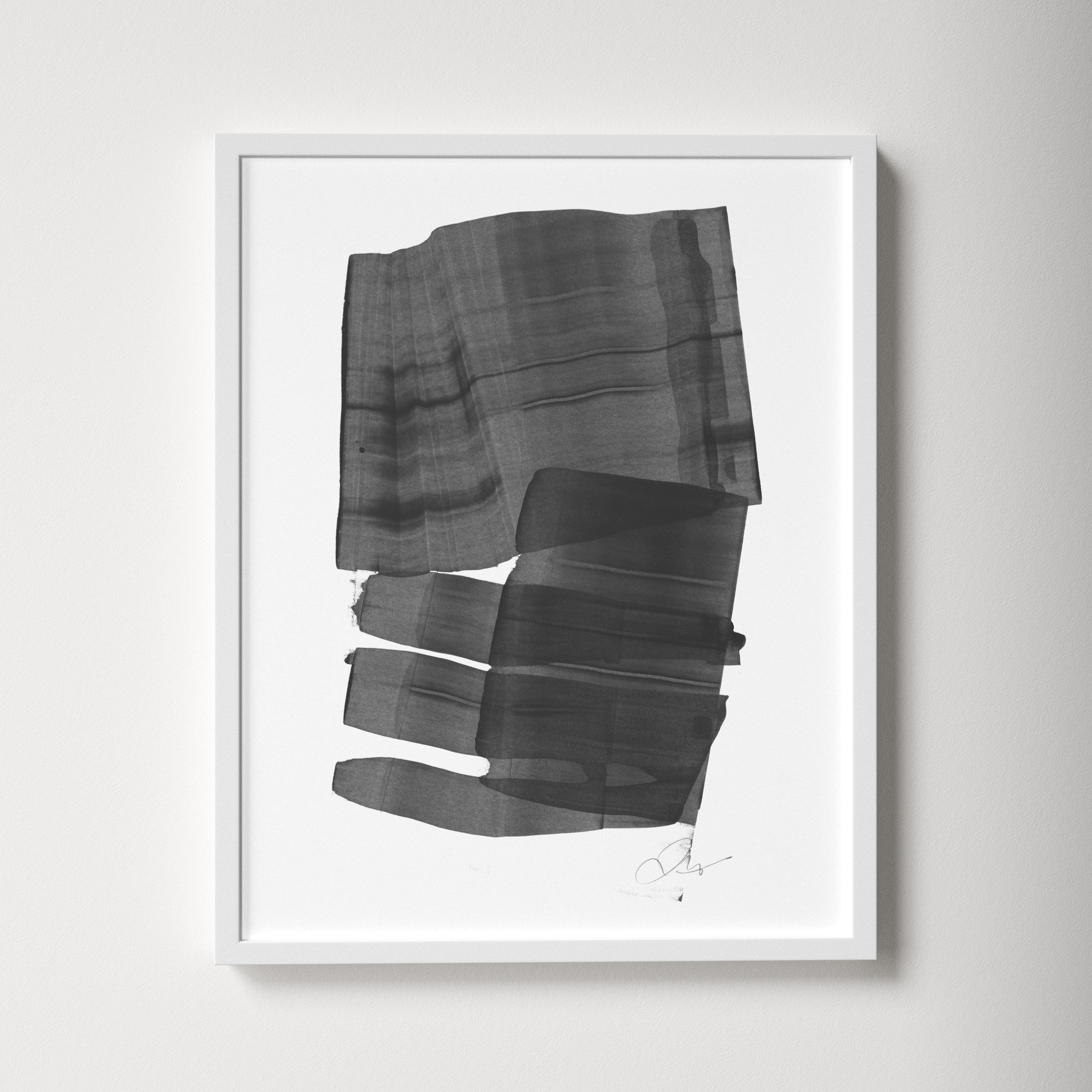 Brushstroke 5 by Jacques Pilon, 20" H x 16" W x 1.25" D, White
