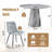 45'' Round Dining Table Set With 4/6 Upholstered Chairs-1131854607